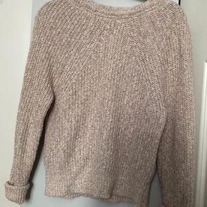 Free People Light Pink Waffle Sweater